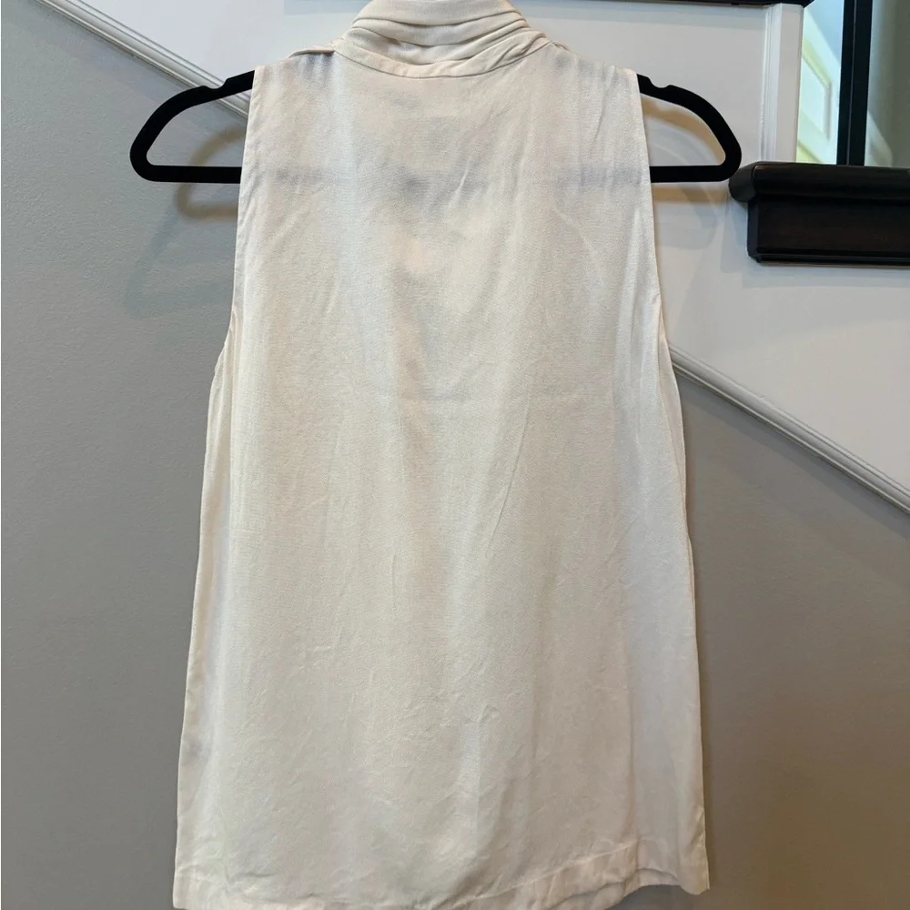 Kate Spade Ivory Sleeveless Top with Tie - Picture 4 of 4
